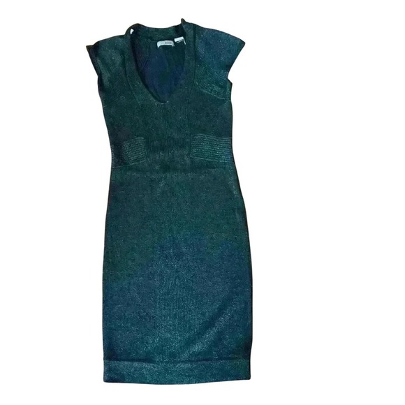 Joyce leslie Black mini dress size L Sleeveless Bodycon Dress V-Neck Fitted - Picture 4 of 5